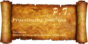 Pruzsinszky Teónia névjegykártya